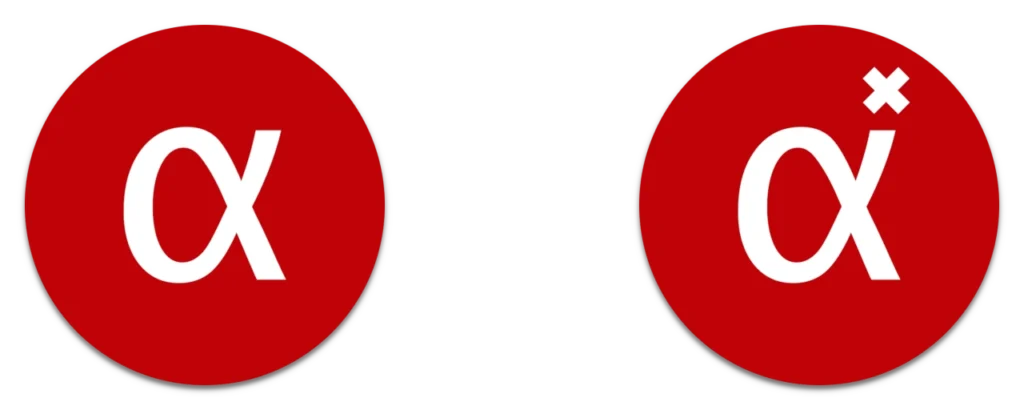 alfacast and alfacast x app icons for macOS