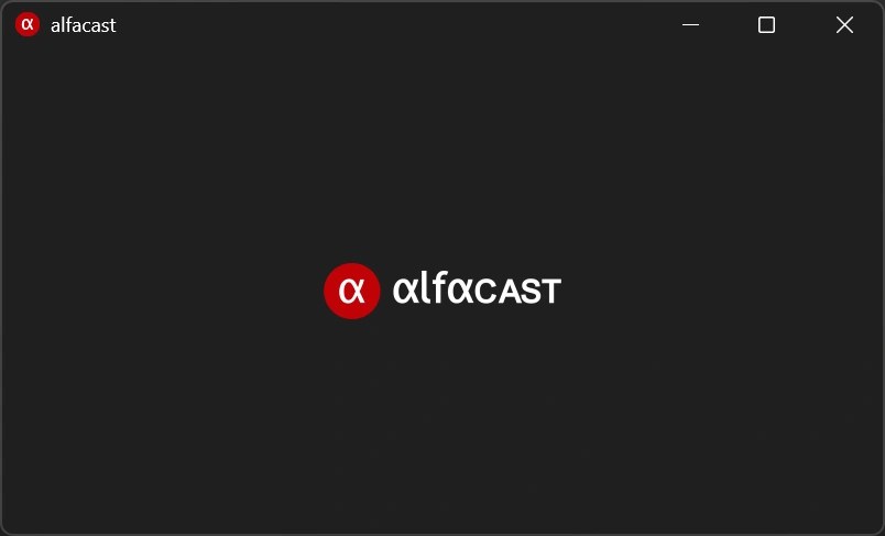 Windows screen mirroring splash screen window