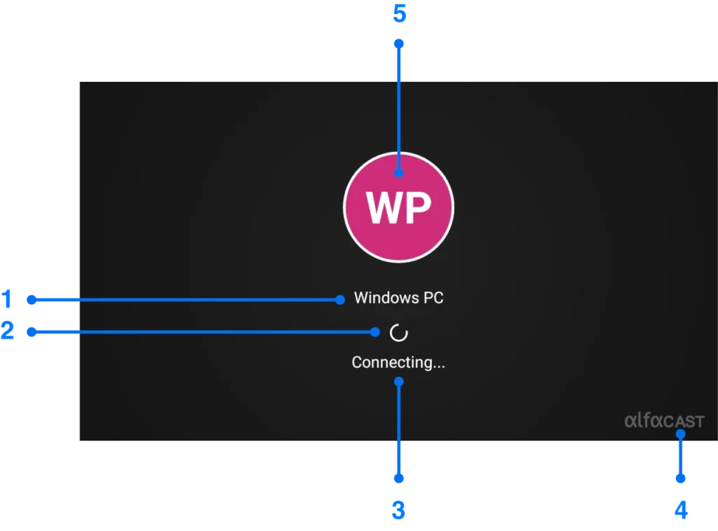Playback window in connection state for Android TV screen mirroring