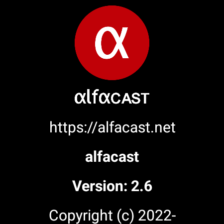 alfacast screen mirror app About window for Wear OS