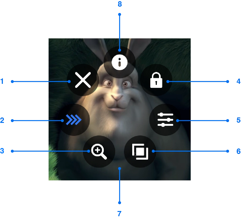 Playback window in streaming state for Wear OS screen mirroring